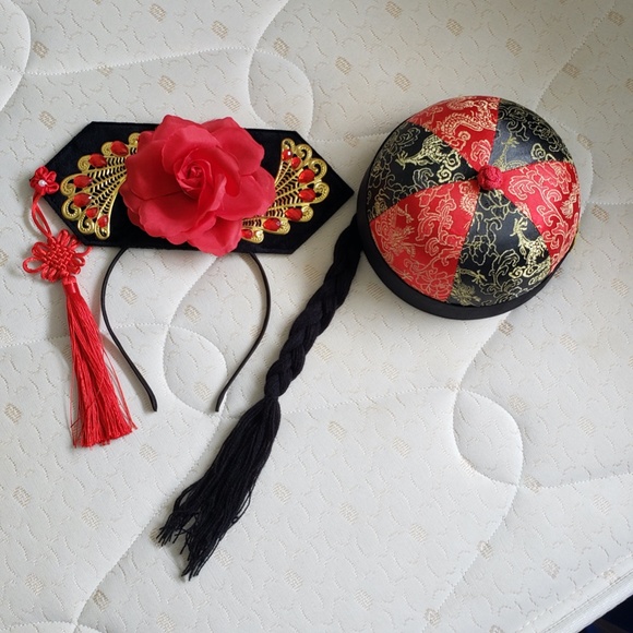 x2 Halloween Asian Headbands Asian Wedding Photo Booth Props Halloween Costumes - Picture 7 of 9